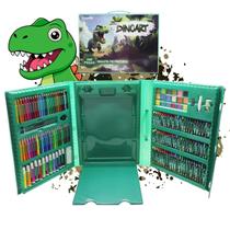 Kit Estojo Maleta De Pintura Infantil DinoArt 208 Peças Completo Para Colorir Escolar Presente Criança Menino Menina Kizumba Kit Estojo Maleta De Pintura Infantil DinoArt 208 Peças Completo Para Colorir Escolar Presente Criança Menino Menina Kizumba