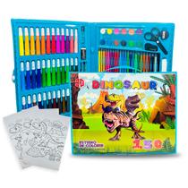 Kit Estojo Maleta de Pintura Menino Dinossauros 150 Peças