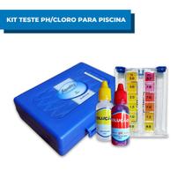 Kit Estojo Medidor Reagente De Ph E Cloro Análise Para Água De Piscina Em Gotas Aquality - Azulflex
