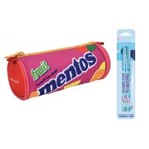 Kit Estojo Mentos e Caneta Esferográfica 07 Pop Mentos Azul
