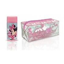 Kit Estojo Minnie Cristal Grande Pvc Dac Original + Apontador com Depósito Minnie