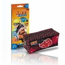 Kit Estojo Original Escolar Dac Naruto Vermelho Grande+ Lápis De Cor Naruto Tris