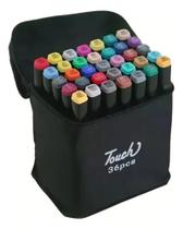 Kit estojo touch 36 cores - canetinhas coloridas ponta dupla para bobbie goods