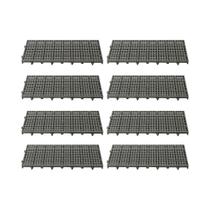 Kit - Estrado Piso Plástico (8 un = 1m²) 2,5x25x50 Preto Alta Resistencia - Della Plast