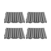 KIT - Estrado Plástico (4 un = 1m²) 4,5x50x50 Cinza - Della Plast