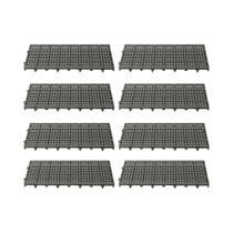 Kit - Estrado Plástico (8 Un = 1m²) 2,5x25x50 Preto - Della Plast