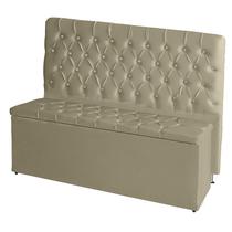 Kit Estrela Cabeceira De Cama Box Casal 140 cm + Calçadeira Baú Suede Bege Do Lar Móveis e Decoração