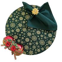 Kit Estrela de Natal 8 Lugares Capa Sousplat Guard. Anel PG