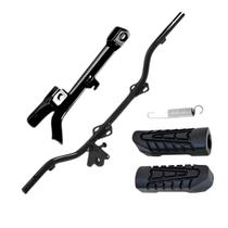 Kit Estribo Borracha Cavalete Lateral Mola Cg 125 150 160