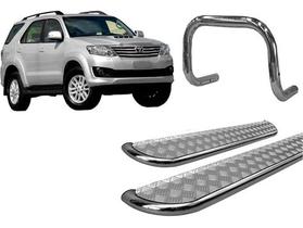 Kit Estribo Chapa + Quebra Mato S/ Barra Cromo Sw4 Até 2015