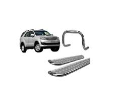 Kit Estribo Chapa + Quebra Mato S/ Barra Cromo Sw4 Até 2015 Kit Estribo Chapa + Quebra Mato S/ Barra Cromo Sw4 Até 2015