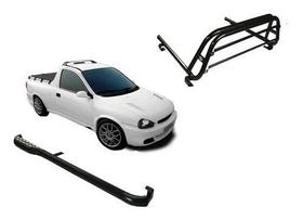 Kit Estribo e Santo Antonio Pickup Corsa Preto Kit Estribo e Santo Antonio Pickup Corsa Preto