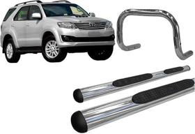 Kit Estribo Oval Quebra Mato S/Barra Cromado SW4 até 2015