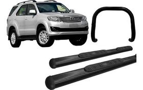 Kit Estribo Oval + Quebra Mato S/ Barra Preto Sw4 Até 2015