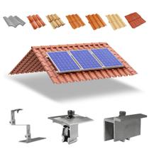 Kit Estrutura Suporte Fixador 03 Placas Painel Solar - Perfil Master