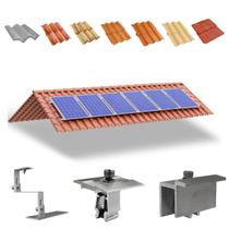 Kit Estrutura Suporte Fixador 06 Placas Painel Solar