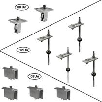 Kit Estrutura Suporte Fixador 06 Placas Solar Alumínio E Kit Estrutura Suporte Fixador 06 Placas Solar Alumínio E