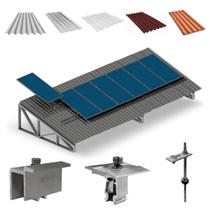 Kit Estrutura Suporte Fixador 07 Placas Solar Alumínio E