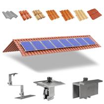 Kit Estrutura Suporte Fixador 08 Placas Painel Solar - Perfil Master