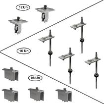 Kit Estrutura Suporte Fixador 08 Placas Solar Alumínio E Kit Estrutura Suporte Fixador 08 Placas Solar Alumínio E