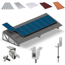 Kit Estrutura Suporte Linha C 08 Placas Solar Viga Metálica
