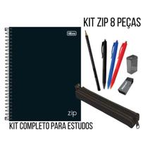 Kit Estudante Zip Completo com 8 Itens