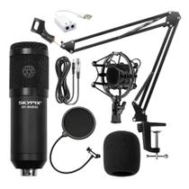 Kit Estúdio de Gravação Com Microfone e Interface SK-BM800 - SKYPIX