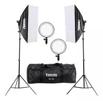 Kit Estúdio Led Softbox Dimmer Controle Remoto Bolsa 110v/220v