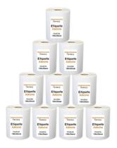 Kit etiqueta adesiva couchê impressora térmica 100x50mm 10un Kit etiqueta adesiva couchê impressora térmica 100x50mm 10un