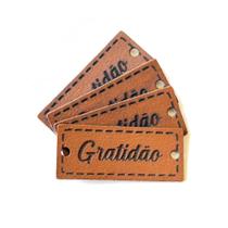 Kit Etiquetas material sintético Gratidão” Tags Artesanato, Costura e Personalizados - Laser Grafic Kit Etiquetas material sintético Gratidão” Tags Artesanato, Costura e Personalizados - Laser Grafic