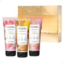 Kit Eudora Instance Creme Desodorante Corporal: Frutas Vermelhas, Marácuja e Cereja e Amêndoas 180ml