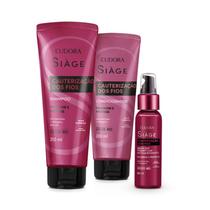 Kit eudora siage cauterizacao dos fios shampoo+cond+serum