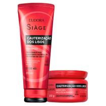 Kit Eudora Siàge Cauterização dos Lisos Shampoo 250ml Máscara 250gr Kit Eudora Siàge Cauterização dos Lisos Shampoo 250ml Máscara 250gr