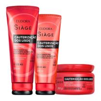 Kit Eudora Siàge Cauterização Dos Lisos Shampoo Condic Másc Kit Eudora Siàge Cauterização Dos Lisos Shampoo Condic Másc