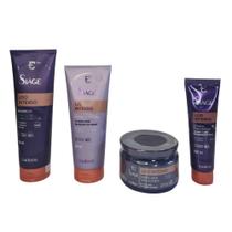 Kit Eudora Siage Liso Intenso Shampoo+Cond+Masc+leave in