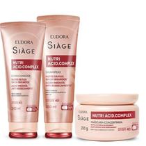 KIT Eudora Siàge Nutri Acid.Complex: Shampoo 250ml + Condicionador 200ml + Máscara 250g