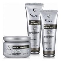 Kit Eudora Siáge Nutri Diamond Shampoo + Condicionador + Mascara