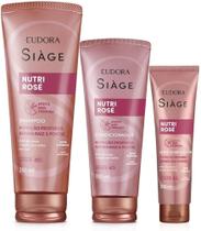 Kit eudora siage nutri rose shampoo 250ml cond 200ml leave in 100ml