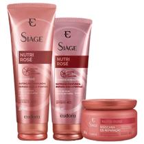 Kit Eudora Siàge Nutri Rose Shampoo Condicionador Máscara