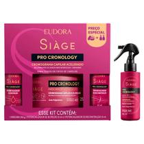 Kit Eudora Siàge Pro Cronology Cronograma Capilar Acelerado - 3 Produtos e Leave-In 100ml