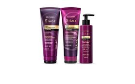 Kit eudora siage pro cronology curvas shampoo 250ml cond 250ml creme de pentear volume 300ml
