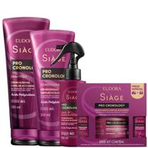 Kit Eudora Siàge Pro Cronology Shampoo 250ml + Condicionador 200ml + Leave-in 100ml + Cronograma