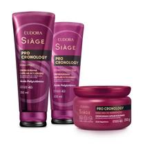 Kit Eudora Siàge Pro Cronology Shampoo + Condi + Mascara
