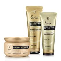 Kit Eudora Siàge Reconstrói Os Fios Shampoo + Condicionador + Máscara Kit Eudora Siàge Reconstrói Os Fios Shampoo + Condicionador + Máscara