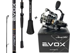 Kit Evox com Vara Para Molinete 6'3" (1,91m) 8-20Lbs + Molinete 3000 By Eduardo Monteiro Kit Evox com Vara Para Molinete 6'3" (1,91m) 8-20Lbs + Molinete 3000 By Eduardo Monteiro