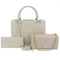 KIT EXCLUSIVO! 3 Bolsas Femininas charmosa, Kit Bolsa Castelo + Clutch + Carteira, Sintético Premium KIT EXCLUSIVO! 3 Bolsas Femininas charmosa, Kit Bolsa Castelo + Clutch + Carteira, Sintético Premium