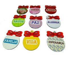 Kit Exclusivo Bolinhas De Natal Em Mdf Laço Lindas Palavras Kit Exclusivo Bolinhas De Natal Em Mdf Laço Lindas Palavras
