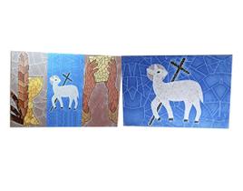 Kit Exclusivo de 2 Azulejos Decorativos para igrejas e capelas 20 x 30 cm