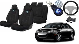 Kit Exclusivo para Jetta 2005-2010: Capas de Bancos, Volante e Chaveiro VW Kit Exclusivo para Jetta 2005-2010: Capas de Bancos, Volante e Chaveiro VW