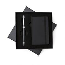 Kit Executivo Caderneta Tipo Moleskine com Caneta de Metal - 2 Peças